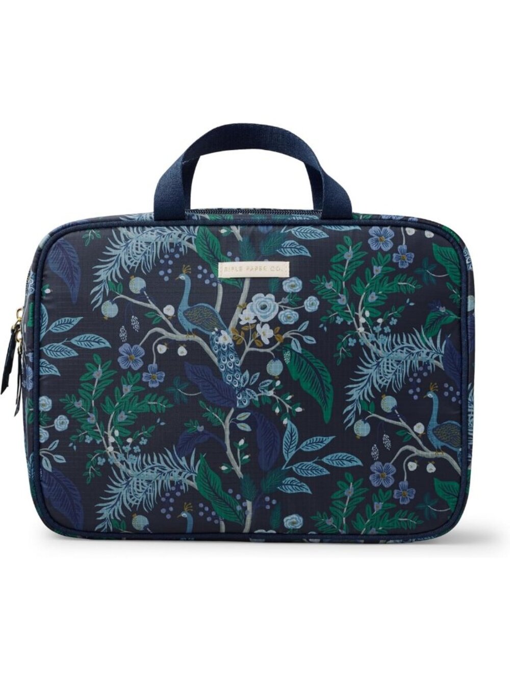Peacock Travel Cosmetic Case with Removable Clear Pouch - Stylish & Functional